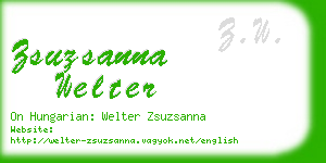 zsuzsanna welter business card